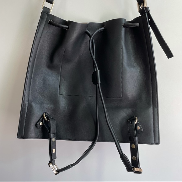 All Saints Handbags - AllSaints Alpha Leather Backpack Black Bag Purse